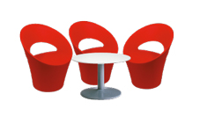 3 x PONT AVEN rouge / 1 x NOIRMOUTIER blanc : ensemble de mobiliers en location