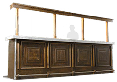 Location de mobilier : location bar RUSTIQUE