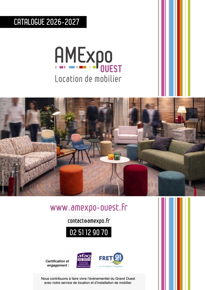 Télécharger le catalogue de mobilier en location Atlantic Mobilier Expo