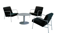 3 x CLISSON chauffeuse noir / 1 x NOIRMOUTIER gris : ensemble de mobiliers en location