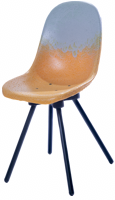 Location de mobilier : location chaise BELON 1 - orange et gris