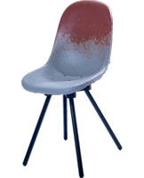 Location de mobilier : location chaise BELON 11 - gris et orange