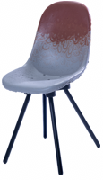 Location de mobilier : location chaise BELON 11 - gris et orange