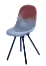 BELON 11 - gris et orange : chaise en location