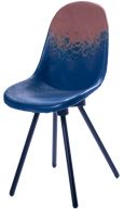 Location de mobilier : location chaise BELON 12 - bleu et orange