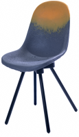 Location de mobilier : location chaise BELON 15 - gris et orange