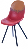 Location de mobilier : location chaise BELON 2 - rouge et orange
