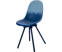 Location de mobilier : location chaise BELON 4 - bleu et bleu