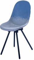 Location de mobilier : location chaise BELON 6 - bleu et bleu