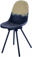 Location de mobilier : location chaise BELON 8 - noir et beige