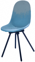 Location de mobilier : location chaise BELON 9 - bleu et gris